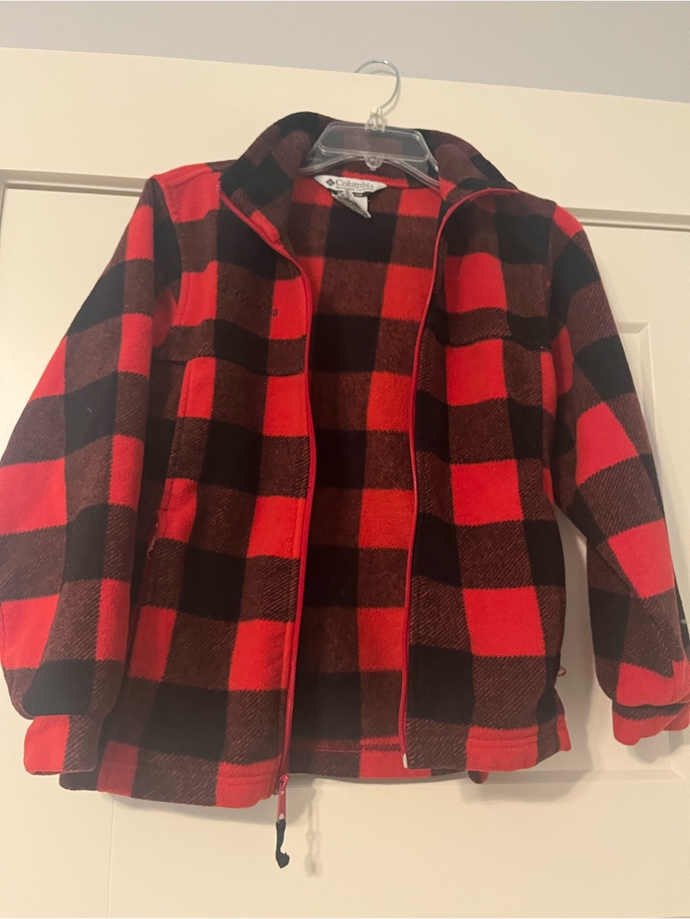 Columbia Kids Red & Black Buffalo-Check Fleece Jacket
